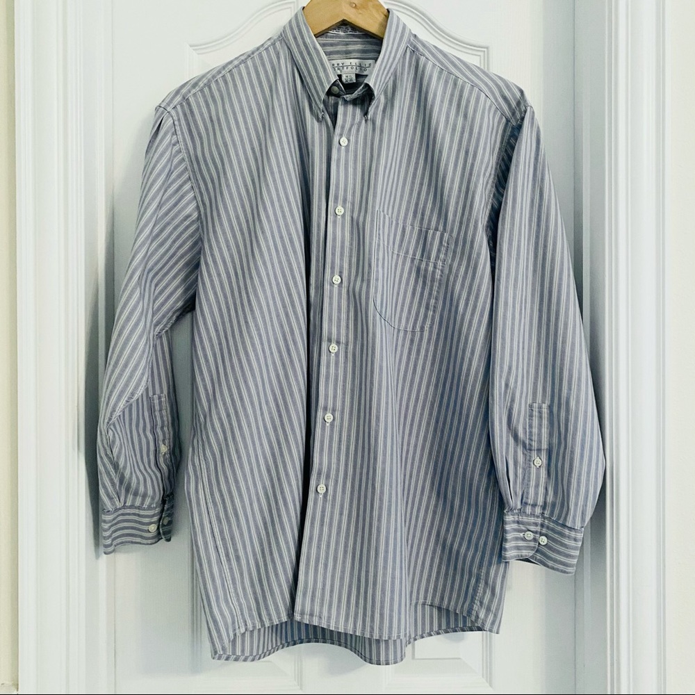 Perry Ellis Size 16 1/2" Neck Long Sleeve Button-Down Shirt